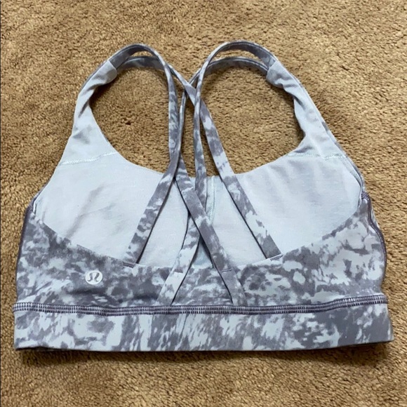 ❌Sold❌ Lululemon Summer Shade Ice Grey Energy Bra - Picture 4 of 11